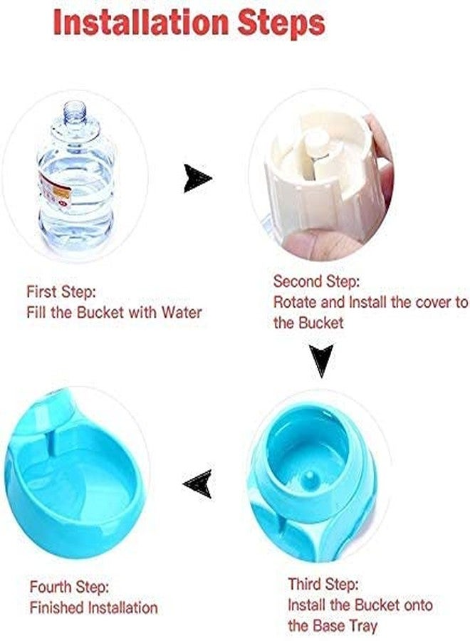 PARSPAR Automatic Pet Water Food Dispenser 3.5L Large Capacity Self-Dispensing Gravity Pet Feeder Waterer Cat Dog Feeding Bowl Drinking Water/Automatic Feeding Pet Supplies - 1Pcs - Image 3